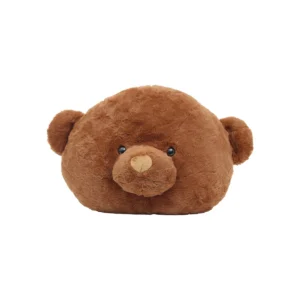 Bear Face Cushion-Dark Brown