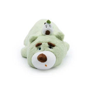 Lying Teddy Bear With Fruit-Green