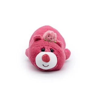 Lying Teddy Bear With Fruit-Red
