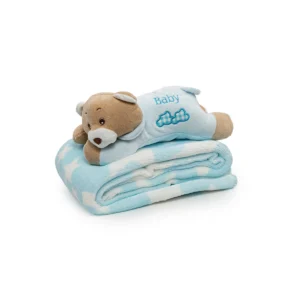 Newborn Gift Set With Teddy-Light Blue